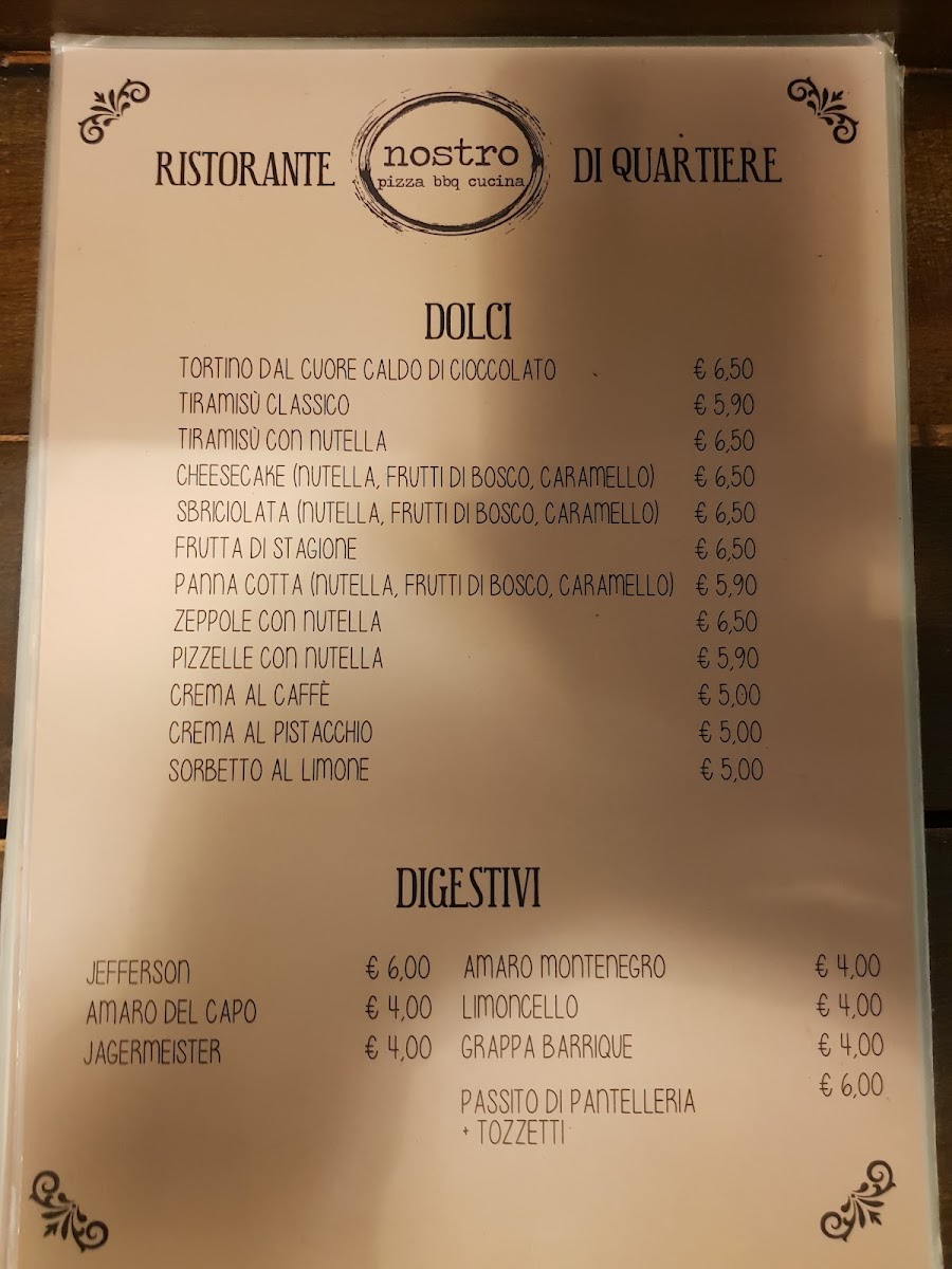Menu Nostro - Ristorante Pizzeria Casal Palocco-5