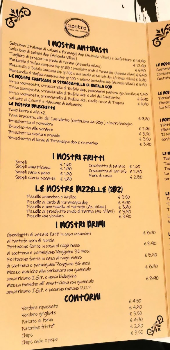 Menu Nostro - Ristorante Pizzeria Casal Palocco-9